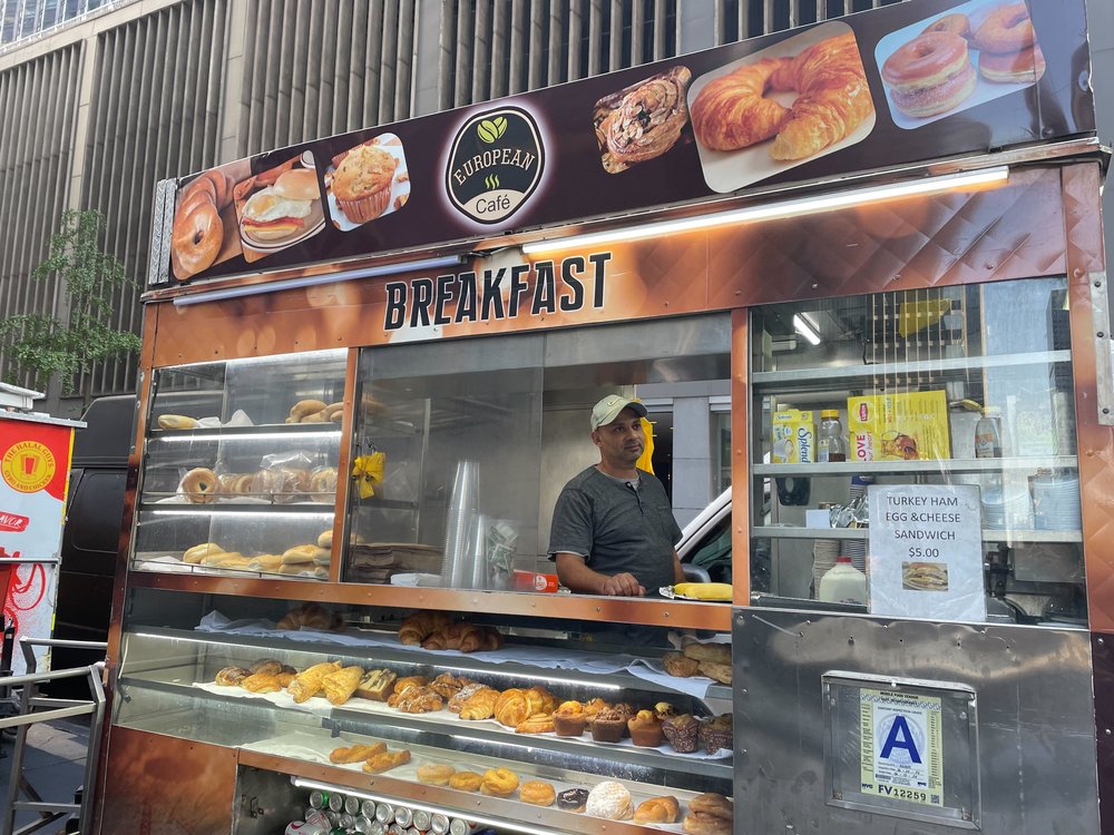 Willy Hanf, a street vendor who has operated a cart from the same corner at 53rd Street and Sixth Avenue for the past 14 years, declared business was “good” – but on further reflection acknowledged it remained “down 20%” from its pre-pandemic levels.