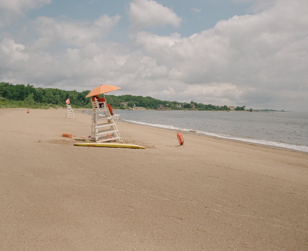 Wolfe's Pond Beach actually has lifeguards, something you can't find farther south on Staten Island.
