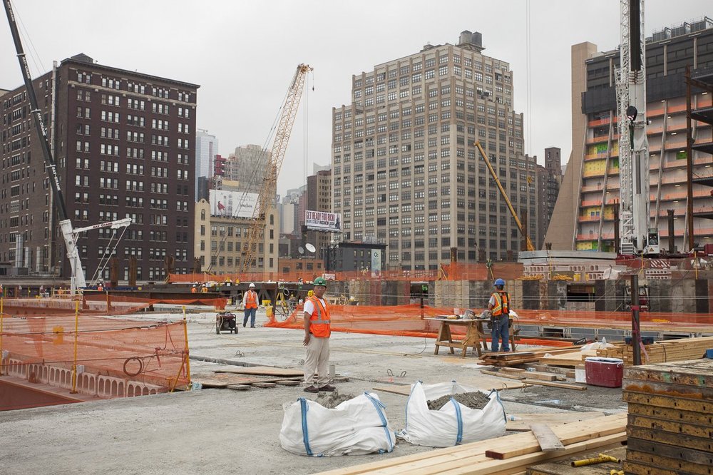 Still looking Northeast, past the Public Square area, towards the soon-to-be-built 50 Hudson Yards, where Time Warner will have space..<br/>