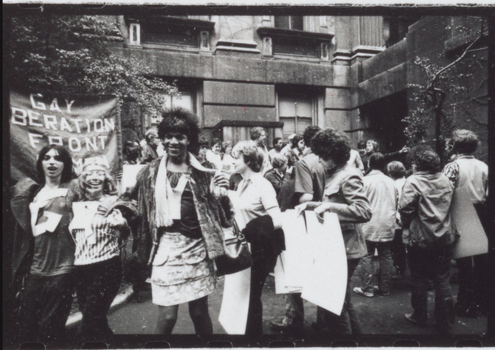 Gay Liberation Front women demonstrate at City Hall, New York<br/>