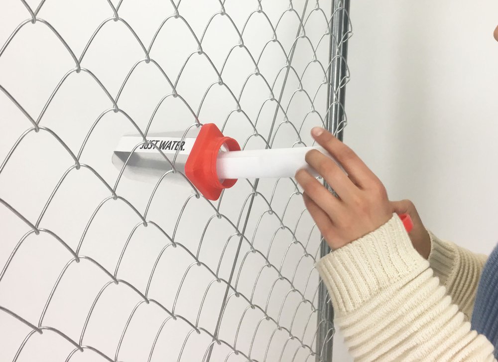 a945d4646img_4387-jpg.jpeg Shaya al Arfaj imagined distributing information fences as well as through water bottles placed in a fence<br>