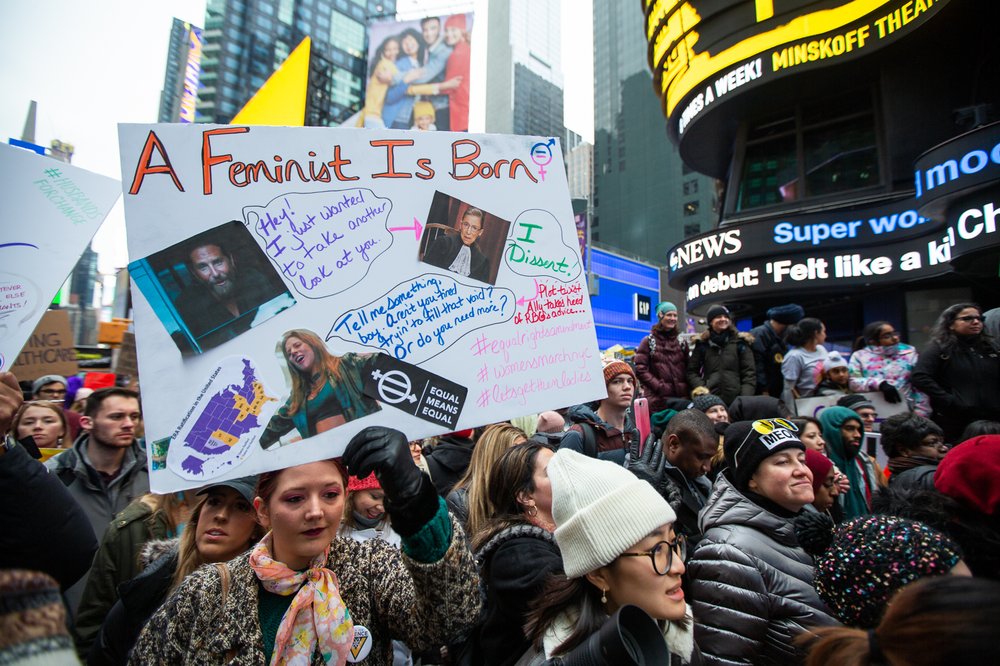 At the march in Midtown (<a href="https://www.gretchenrobinette.com/">Gretchen Robinette</a> / Gothamist)