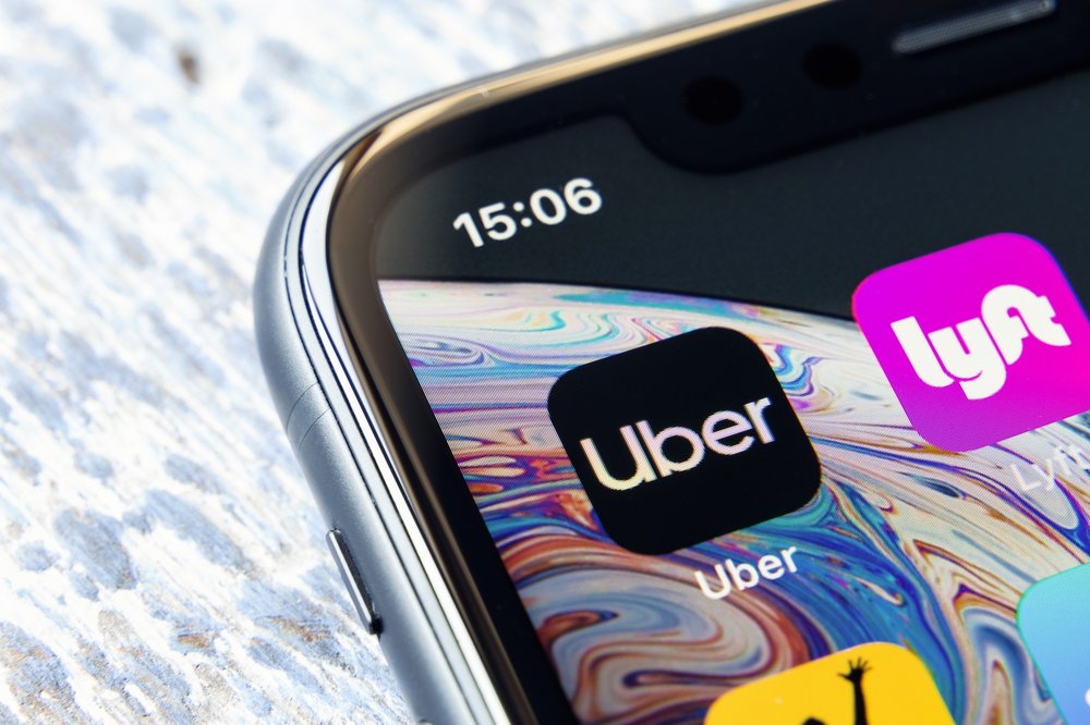 Uber and Lyft apps on a phone