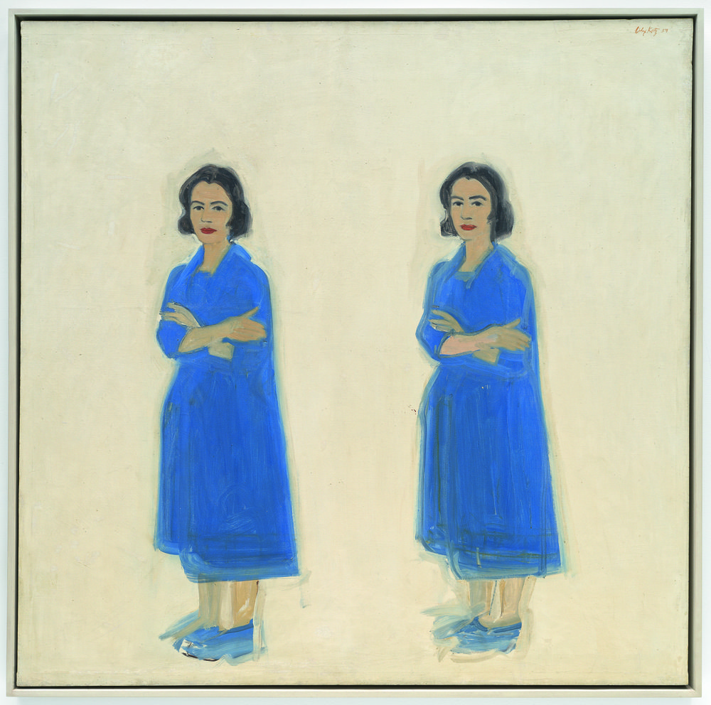 A painting of two women.