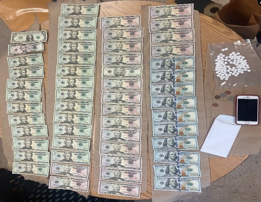 Cash and drugs prosecutors say were found in the possession of former city correction officer Ghislaine Barrientos in 2024