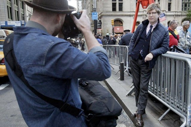 Hipster Cop poses for GQ. (AP)
