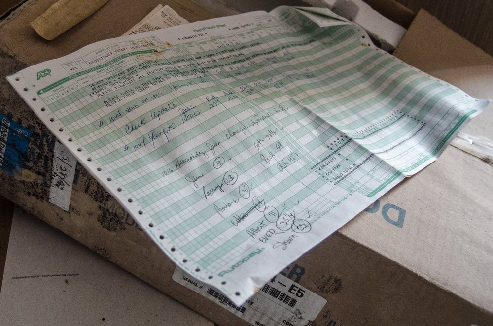 An old payroll sheet.
