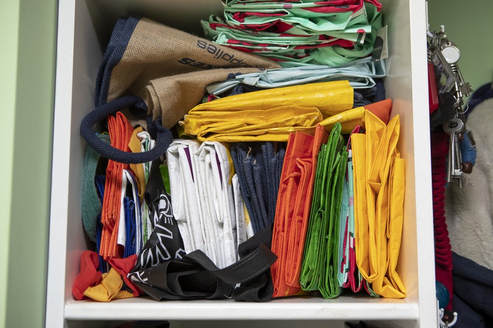 a bin of bags