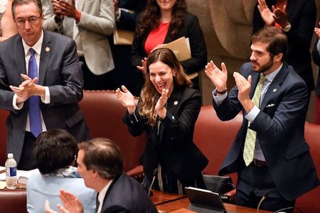 Alessandra Biaggi celebrates the passage of stronger workplace sexual harassment measures.
