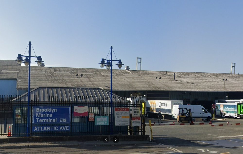 The entrance to the Brooklyn Marine Terminal at Atlantic Avenue