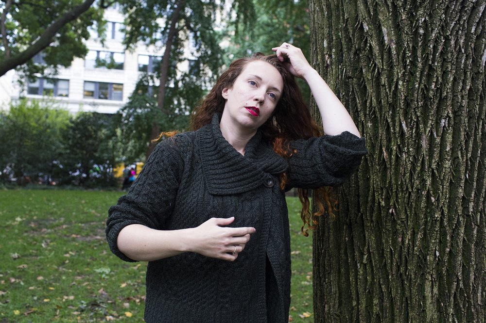 Courtney Weber, a Wiccan priestess, writer and tarot reader poses for a portrait in Washington Square Park during the Pagan Pride Festival on Saturday, October 1, 2016. Weber says, “We are a home for the personal and spiritual wanders – you not only can be yourself but you are also encouraged to be the best most magical fantastical version of yourself.”<br>