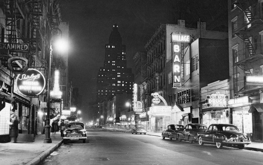 c6f2ae7a3fredwmcdarrah_p018-jpg.jpeg Eighth Street, looking east from Sixth Avenue, January 1, 1950 Vintage gelatin silver print, printed ca. 1950<br/>