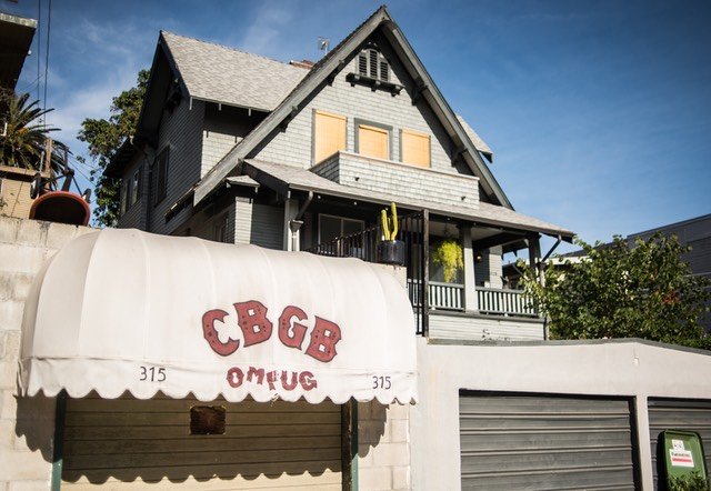 An awning in Angelino Heights, Los Angeles