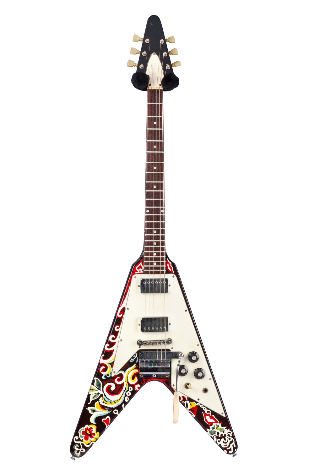 cfd277106hendrix_flying_v-jpg.jpeg Jimi Hendrix's "Love Drops" Gibson Flying V electric guitar (which he painted), and may have been used on the album "Electric Ladyland"