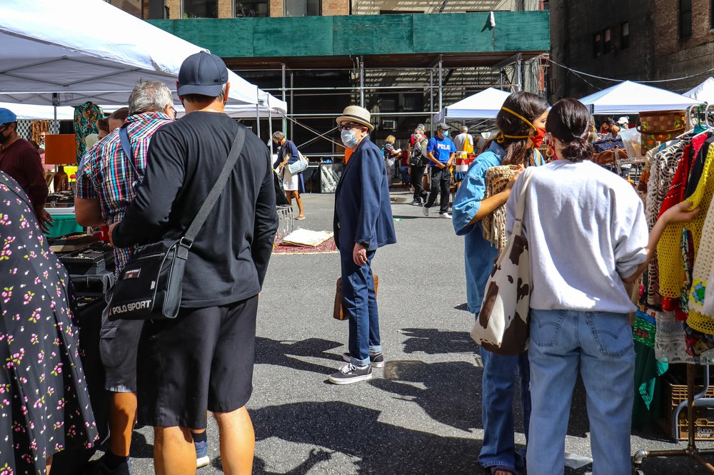 Chelsea Flea reopening People browse the newly reopened open-air Chelsea Flea Market