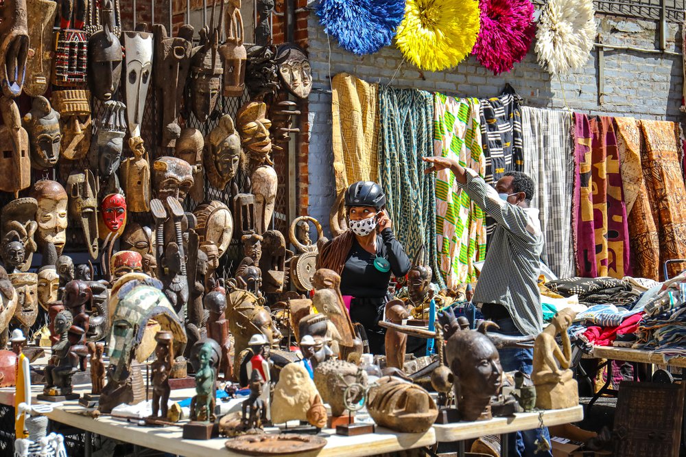 Chelsea Flea reopening People browse the newly reopened open-air Chelsea Flea Market