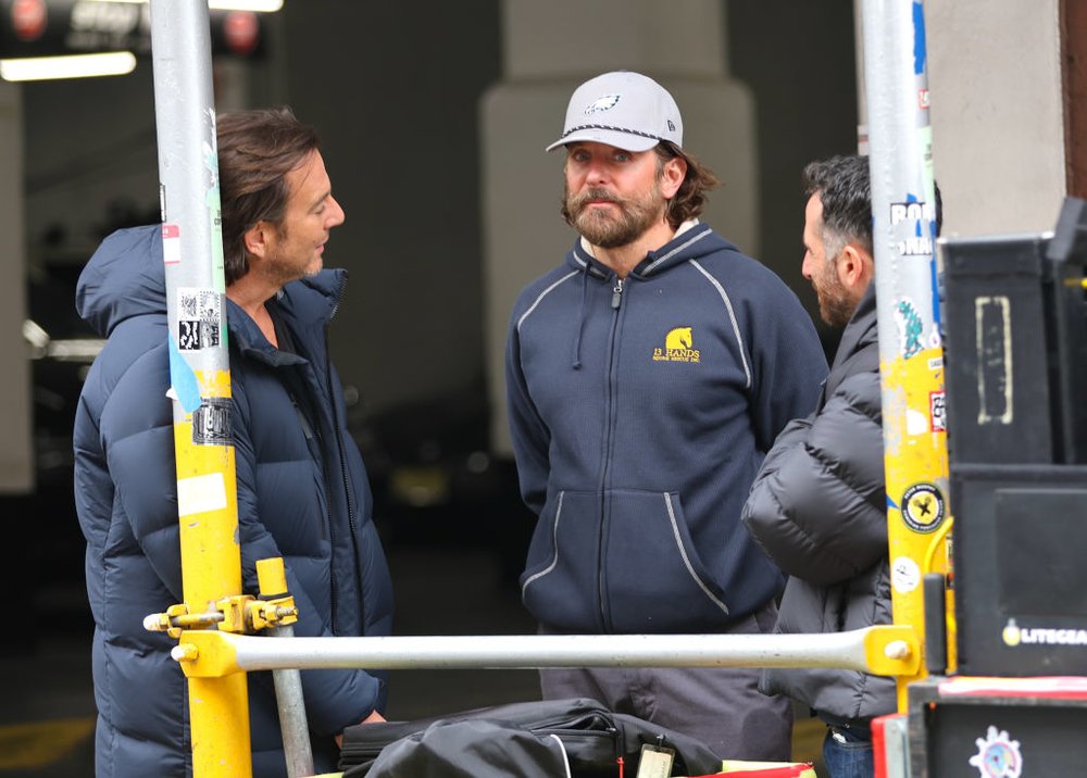 Bradley Cooper on the set of his new movie shooting in Queens