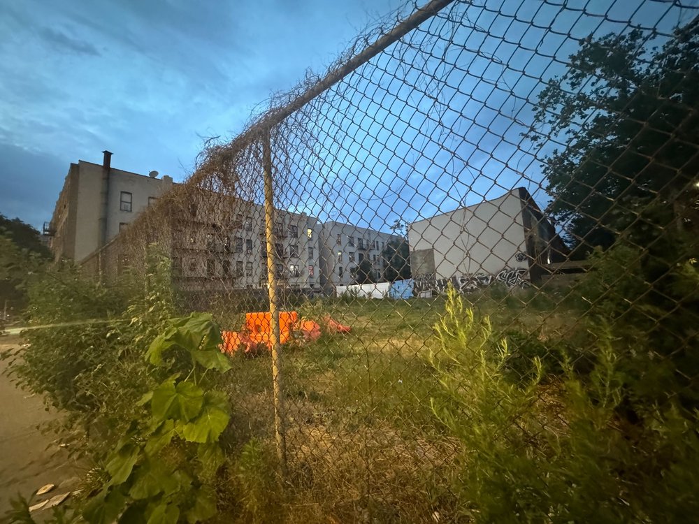 Site of the former Dangler Mansion in Bed-Stuy. The 120-year-old building was razed in 2022.