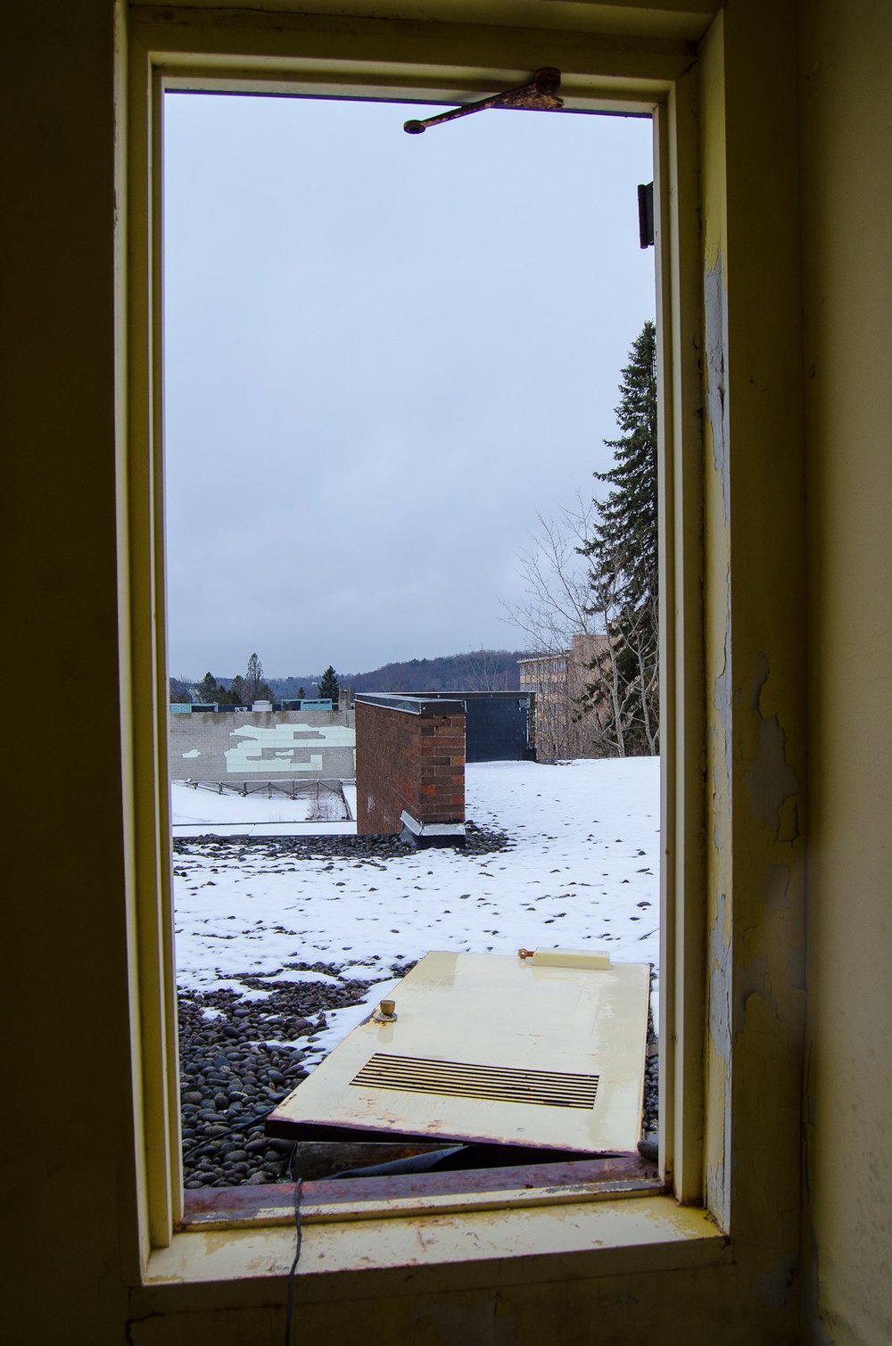 The way to the roof.