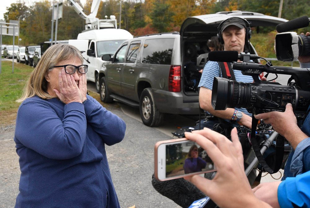 df2217e47shutterstock_9916971l-jpg.jpeg Barbara Douglas of Danamora, N.Y., reacts while talking about her four family members who died in Saturday's fatal crash in Schoharie, N.Y. (Hans Pennink/AP/Shutterstock)