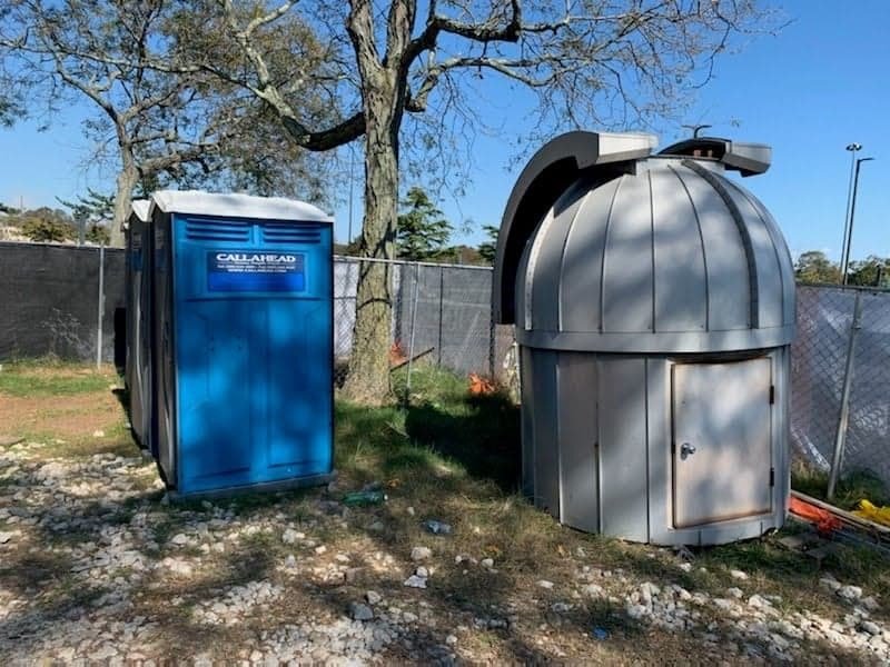 Nassau Community College’s former observatory is 12 feet tall and 6 feet wide.