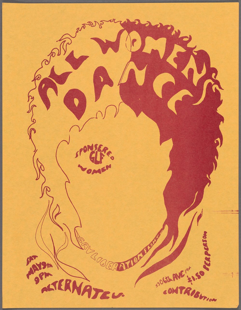 'All Women’s Dance' New York: Gay Liberation Front, 1970.<br/>