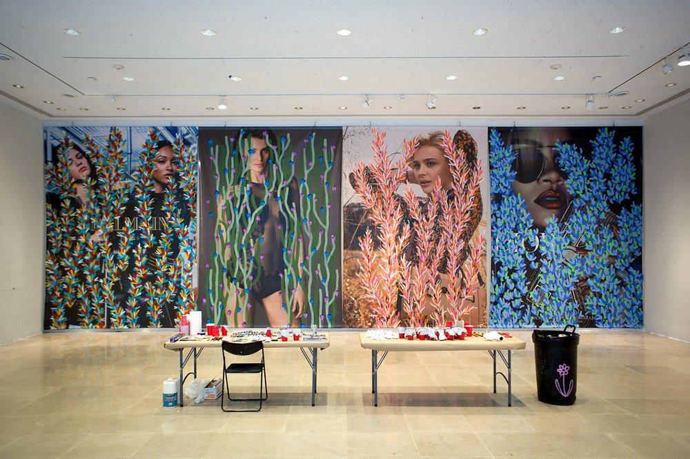 e32ab6f3315-jpg.jpeg Crosstown Traffic, in progress, 2016, acrylic on printed vinyl, overall dimensions 177.5 x 522 inches, site-specific installation, Rice Gallery, Rice University, Houston, Texas<br/>