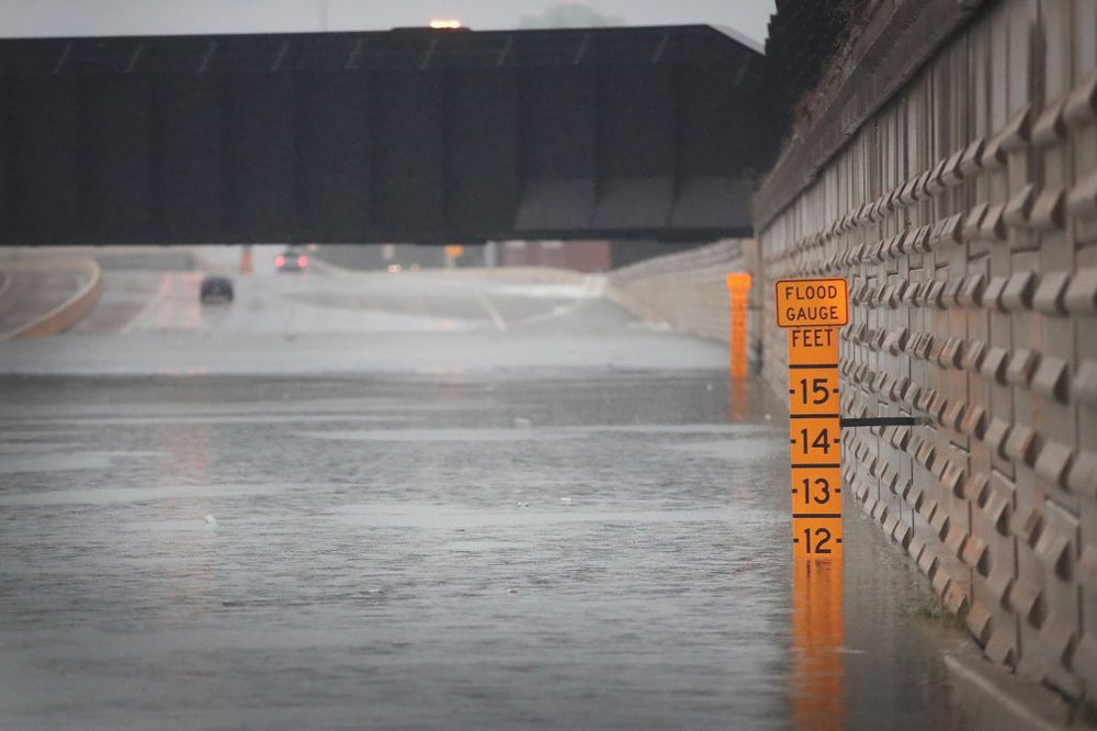 e42973ed8gettyimages-839840238-jpg.jpeg A guage shows the depth of water a an underpass on Interstate 10 which has been inundated with flooding from Hurricane Harvey on August 27, 2017<br>