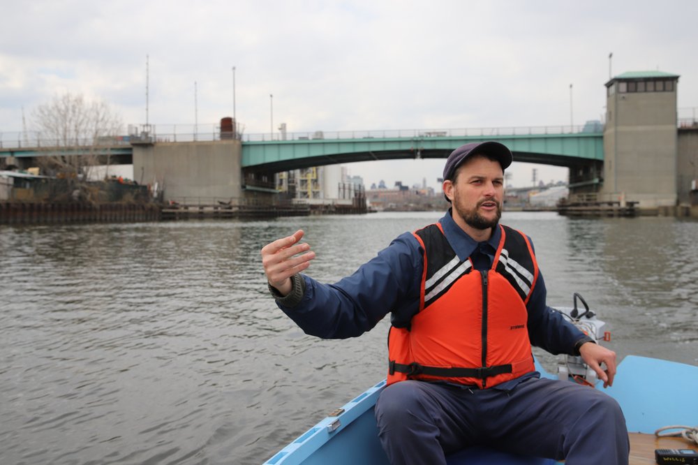 e714a3e0a20180411-img_9536-jpg.jpeg Willis Elkins, Program Director for the Newtown Creek Alliance.</br>