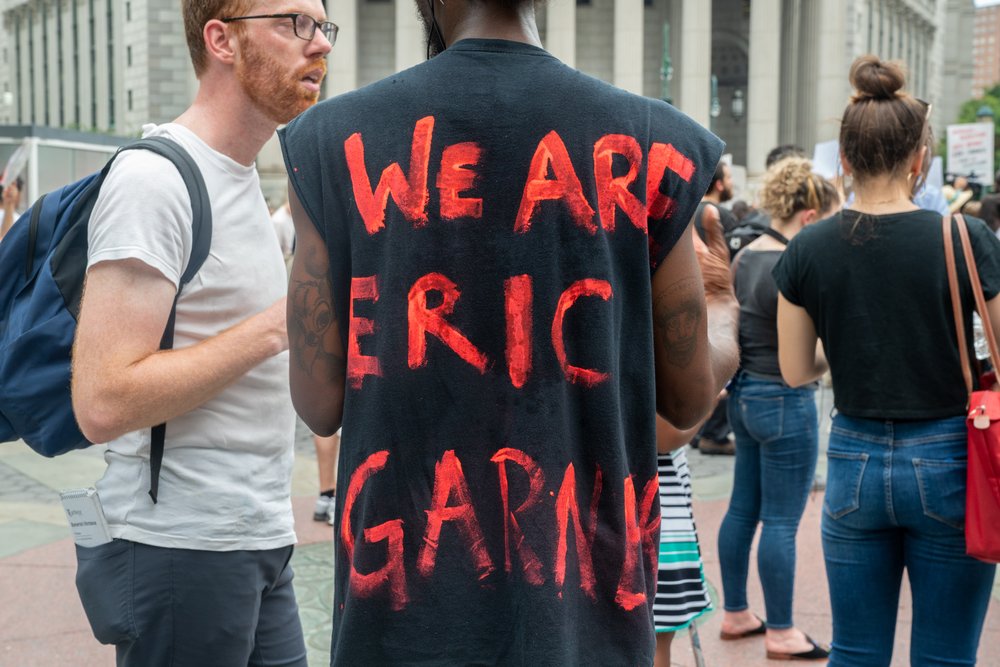 Protesters march on the fifth anniversary of Eric Garner's death<br>