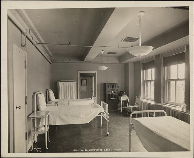 ec477d94bmny11859-jpg.jpeg The women employee's hospital room at Lord & Taylor department store. (93.1.1.15188)<br/>