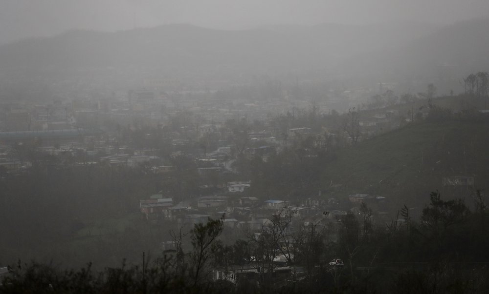 ed1ef9365gettyimages-860356938-jpg.jpeg Rain hangs over homes and businesses, three weeks after Hurricane Maria hit the island, on October 11, 2017 in Aibonito, Puerto Rico. <br/>