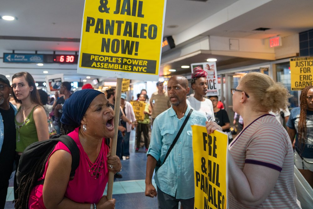 Protesters march on the fifth anniversary of Eric Garner's death<br>