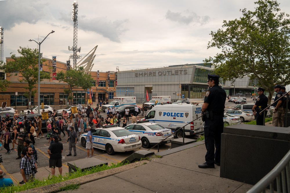 Protesters march on the fifth anniversary of Eric Garner's death<br>