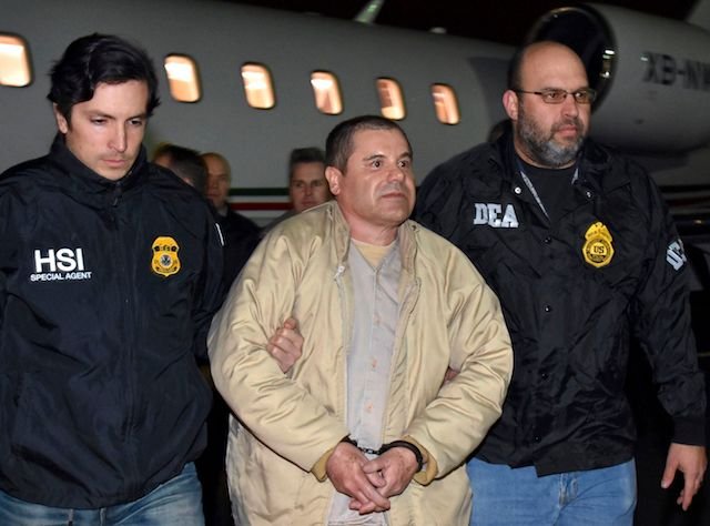 Joaquin "El Chapo" Guzman after being brought to New York