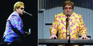 Real Elton and SNL's Elton