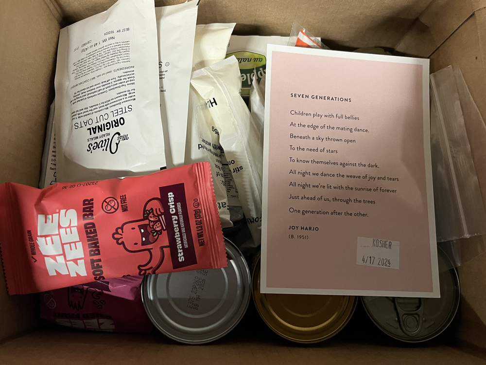Each of the emergency food boxes Citymeals sends out to seniors for winter comes with a poem from the Poetry Society.