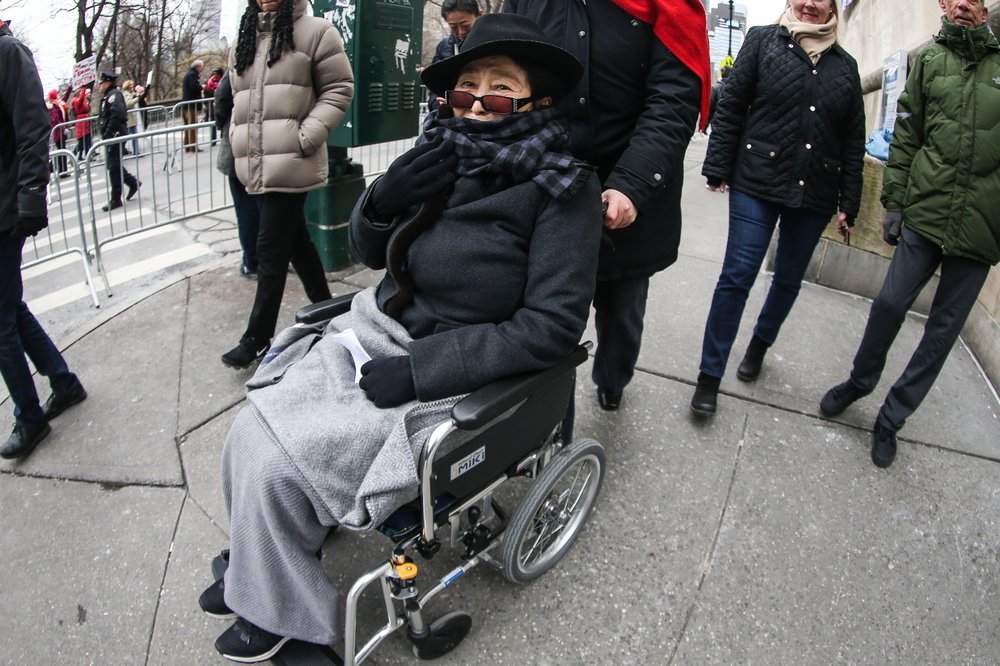 Yoko Ono at the march (William Volcov/Shutterstock)