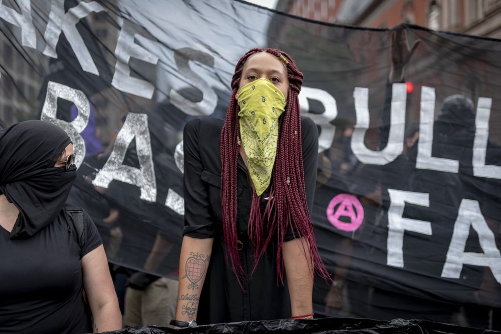 Counterprotesters outnumbered the white nationalists<br>
