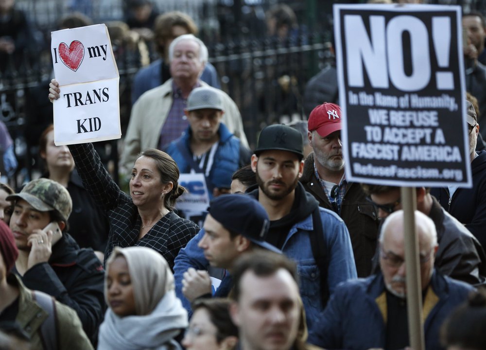 f89425f97transgender-rally_chun-2-jpg.jpeg At the rally for transgender rights outside Stonewall, February 23, 2017 (Kathy Willens / AP)
