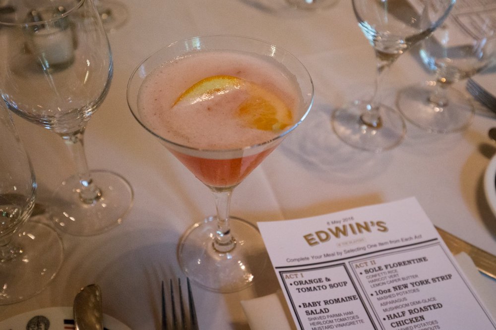 f896e392f.jpeg The Edwin, a signature cocktail made with vodka, St. Germain, coconut rum, triple sec, sour mix, pineapple and cranberry juices<br>