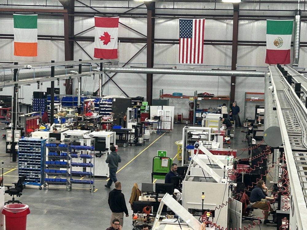 A factory floor.