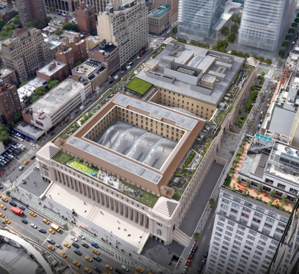 Farley Post Office Building Aerial view of the Farley Office Building