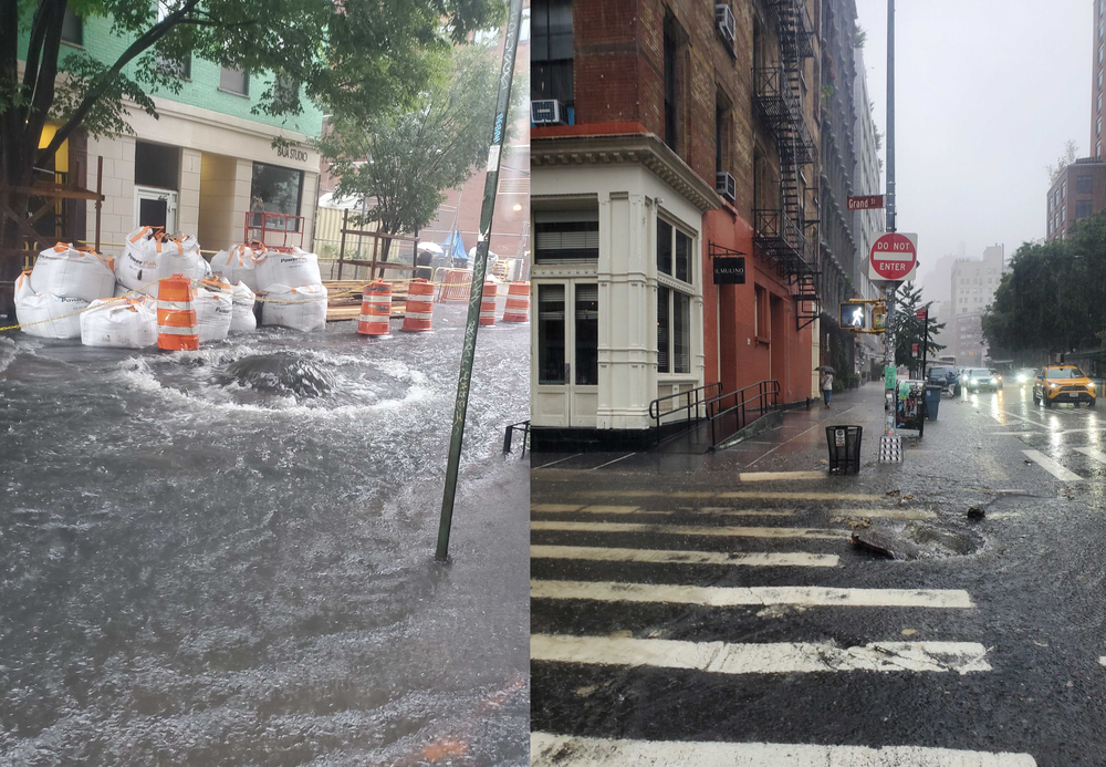 Heavy flooding in Soho