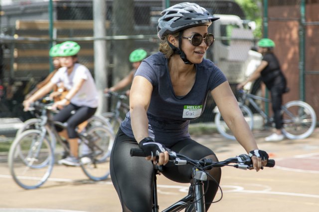 Gihan Arjomand, an Upper East Side resident who's originally from Egypt, said she wants to learn so she can ride with her daughter. Photo: Amy Pearl