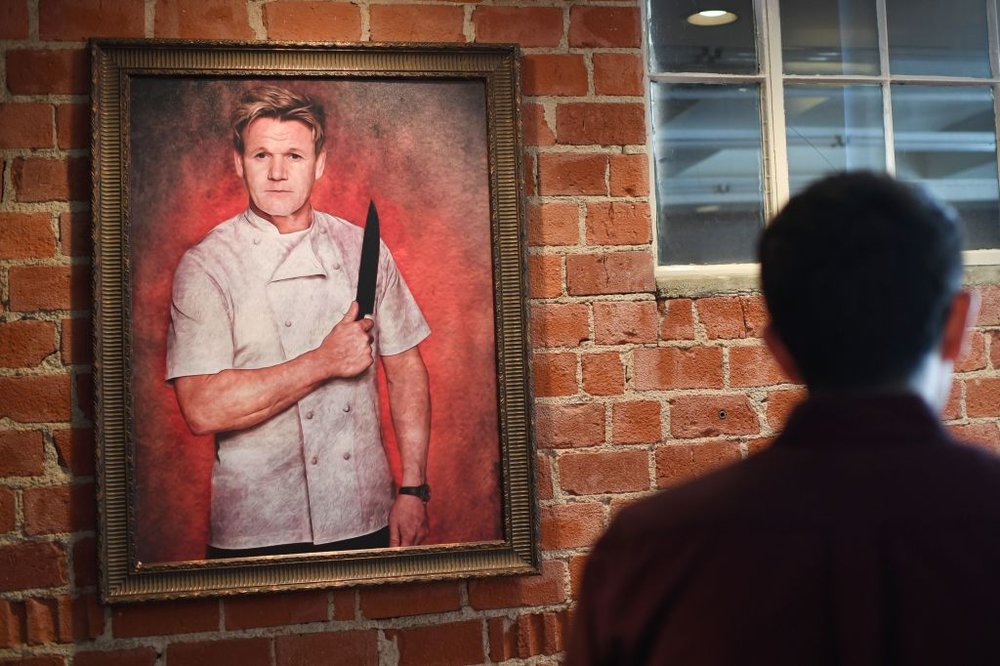 a painting of Gordon Ramsay
