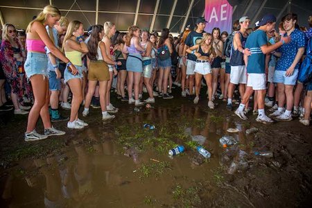 Thing were already muddy on Saturday.