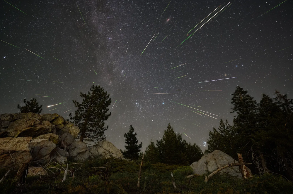 A meteor shower.
