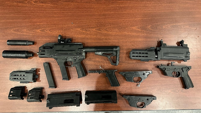 Ghost guns seized by New York law enforcement.