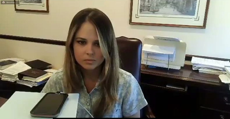 Brittany Commisso in an office.